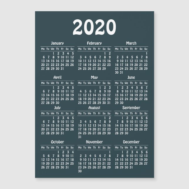 Créez votre propre carte magnétique 2020 (Devant)