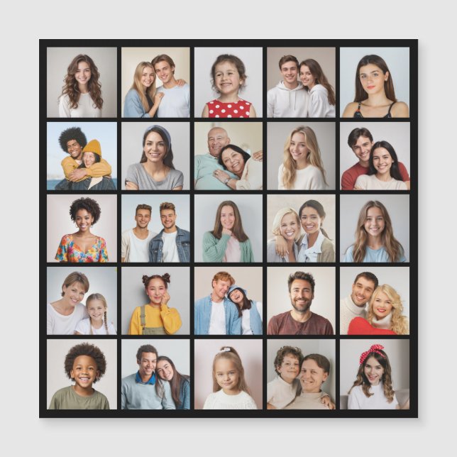 Créez Votre Propre Carte Magnétique Collage Photo  (Devant)