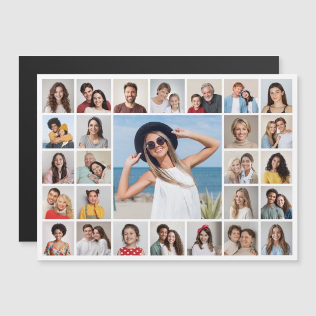Créez votre propre carte magnétique de collage pho (Devant / Derrière)