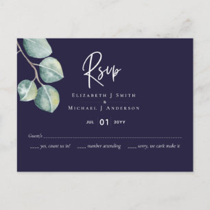 Créez votre propre carte postale RSVP Eucalyptus b