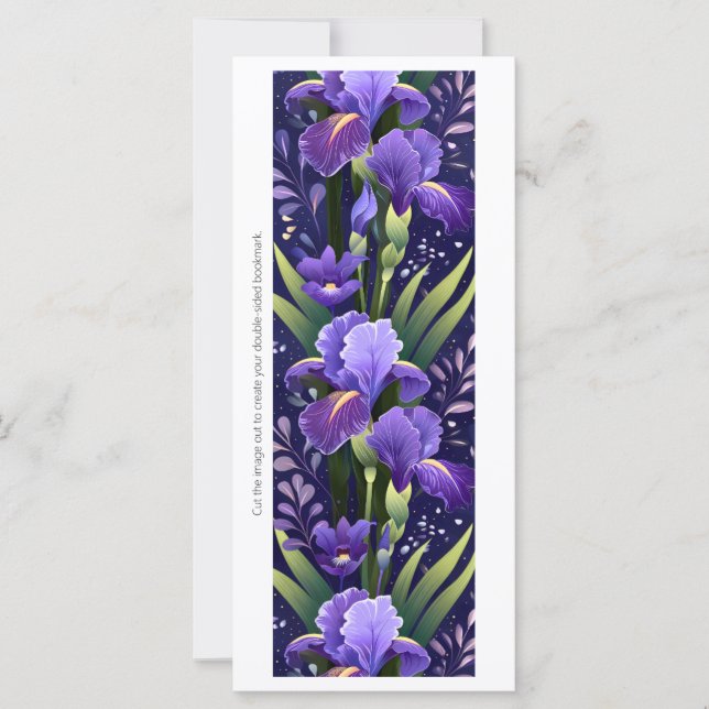 Créez votre propre carte signet à l'iris violet pe (Devant)