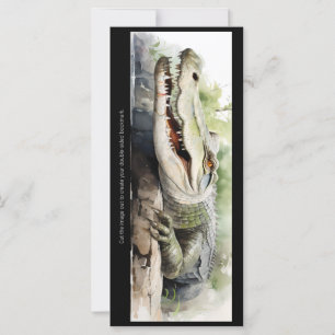 Créez votre propre carte signet alligator sauvage