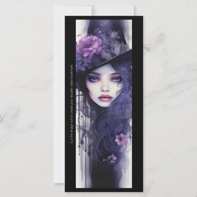 Créez votre propre carte Signet de sorcière violet (Devant)