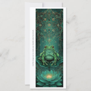 Créez votre propre carte signet lotus grenouille v
