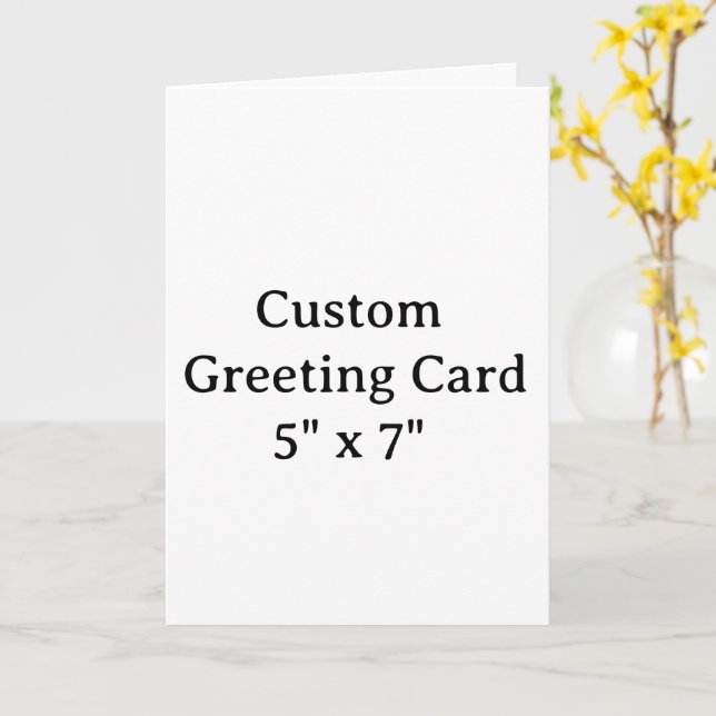 créez votre propre carte simple verticale 5" x 7"  (Fleur jaune)