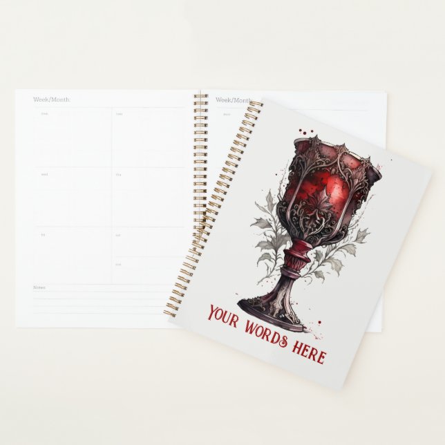 Créez votre propre chalice gothique rouge (Devant avec enveloppe)