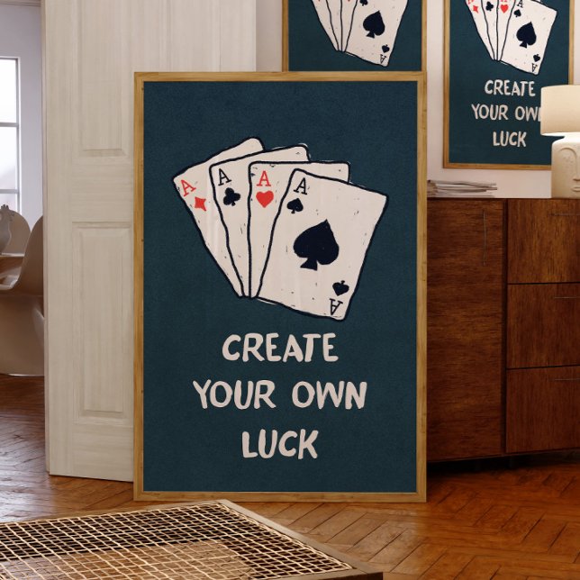 Créez Votre Propre Chance Affiche de Motivation Mu (Créateur téléchargé)