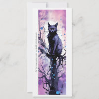Créez votre propre chat noir violet Signet magique