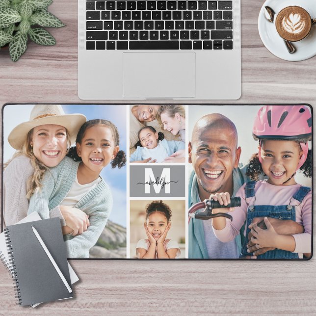 Créez Votre Propre Collage De 4 Photos (Custom Make Your Own 4 Photo Collage Desk Mat)