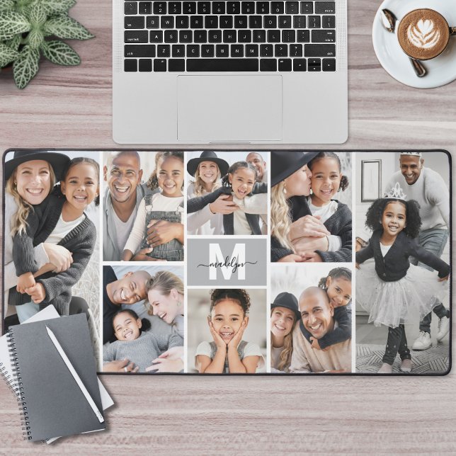 Créez votre propre collage de 8 photos (Create Your Own 8 Photo Collage Desk Mat )