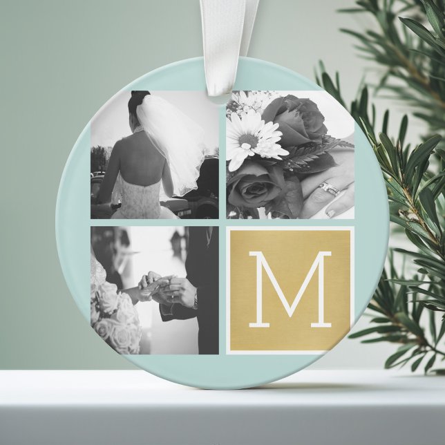 Créez Votre Propre Collage de Photos de Mariage Mo (Personalized Photo Ornament)
