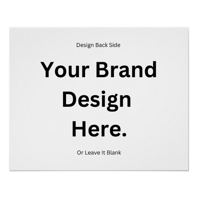 Créez votre propre design et imprimez une affiche  (Devant)