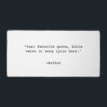Créez votre propre devis<br><div class="desc">Créez votre propre tapis de bureau personnalisé. Caractéristiques minimaliste typographie de machine à écrire.</div>