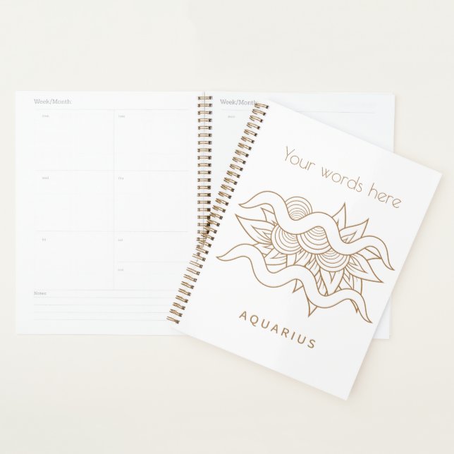 Créez votre propre Elégant Aquarius Or & Blanc (Devant avec enveloppe)