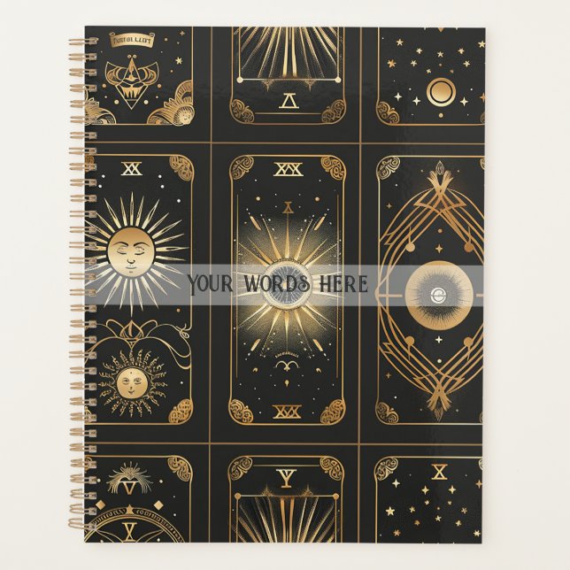 Créez Votre Propre Élégant Tarot Noir Doré (Devant)