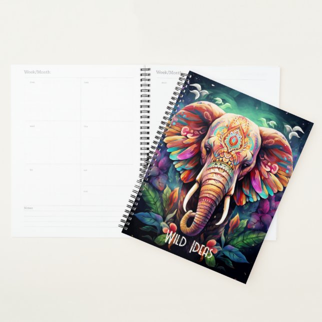 Créez Votre Propre Éléphant de la Jungle Bohème (Devant avec enveloppe)