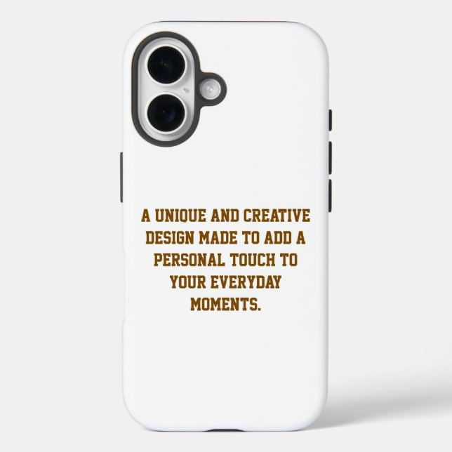 Créez Votre Propre Étui Rigide pour iPhone 16 (Verso)