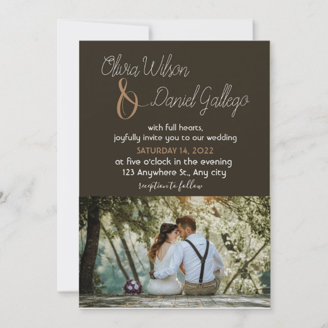 Créez votre propre faire-part de mariage luxueuse (Devant)