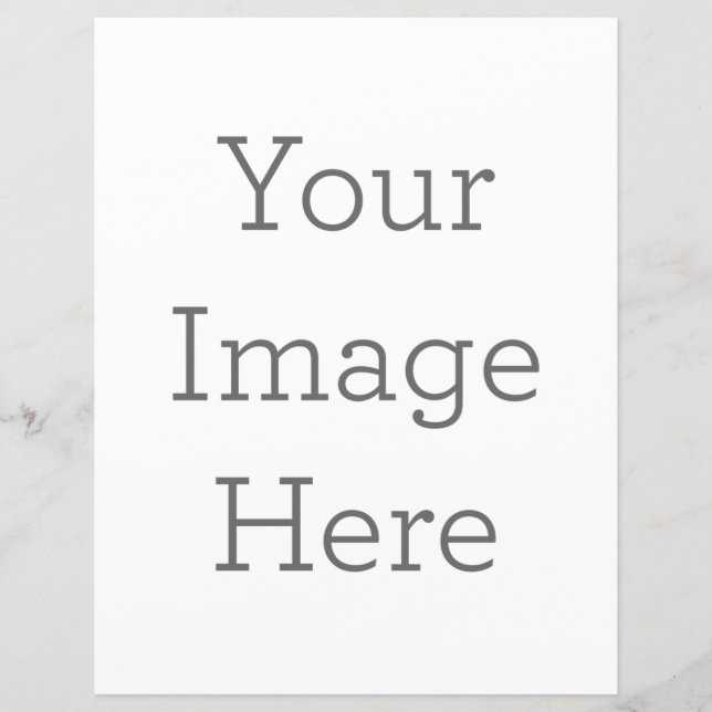 Feuille de papier simple 21,6 cm x28 cm (Devant)