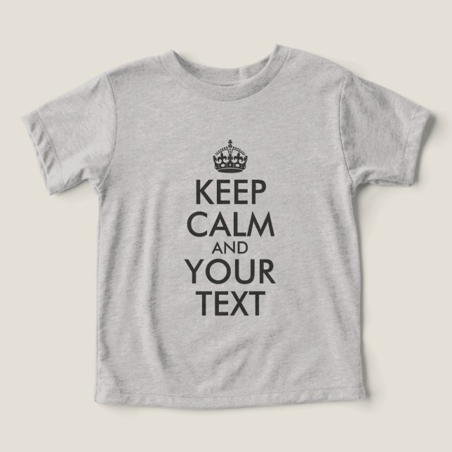 Créez votre propre gris foncé Gardez le calme (Design Recto)