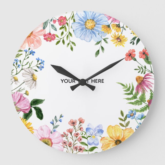 Créez Votre Propre Horloge Murale Florale (Recto)