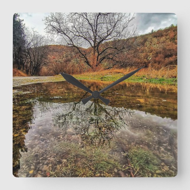 Créez votre propre horloge photo, modèle, simple (Recto)