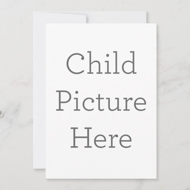 Créez votre propre invitation d'image enfant (Devant)