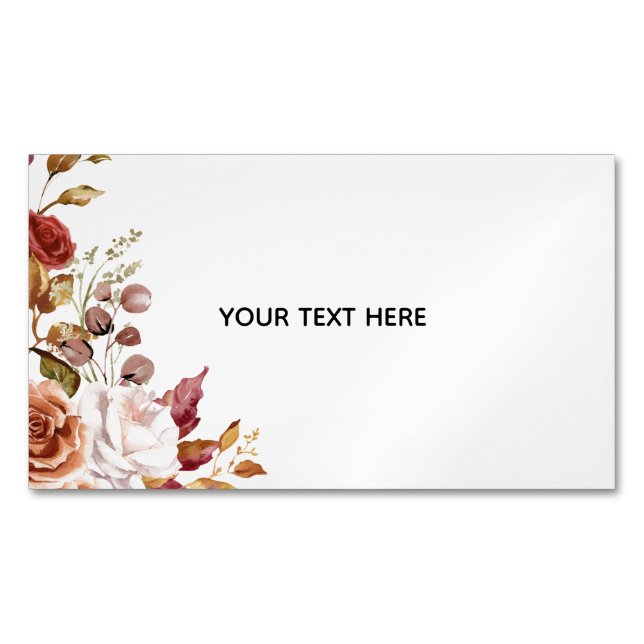 Créez Votre Propre Magnet de Carte de Visite Flora (devant)
