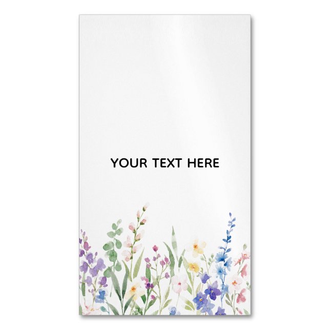 Créez Votre Propre Magnet de Carte de Visite Flora (devant Vertical)