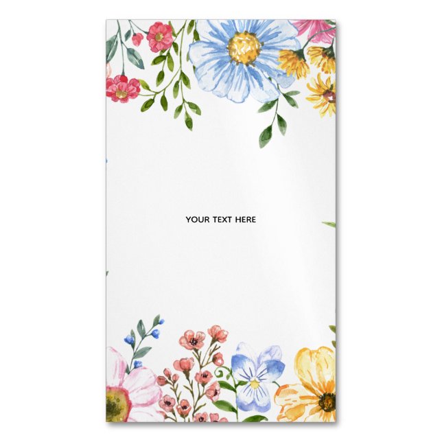 Créez Votre Propre Magnet de Carte de Visite Flora (devant Vertical)
