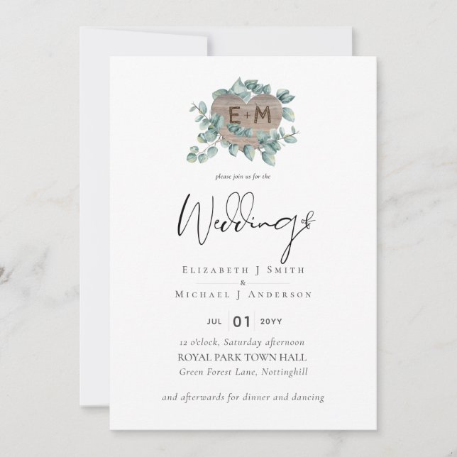 Créez votre propre Mariage écologique Eucalyptus (Devant)