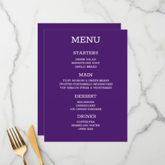 Créez Votre Propre Menu Personnalisé