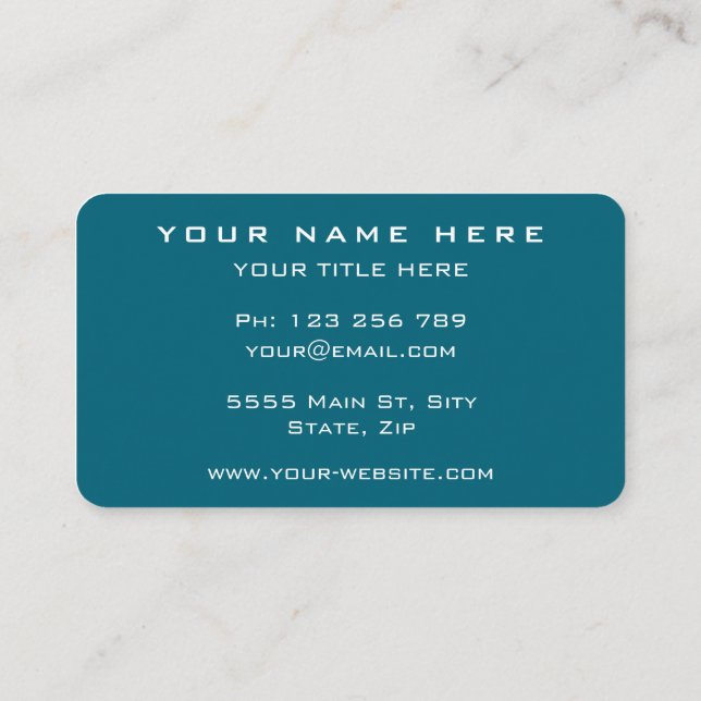 Créez votre propre modèle de carte de visite coule (Dos)