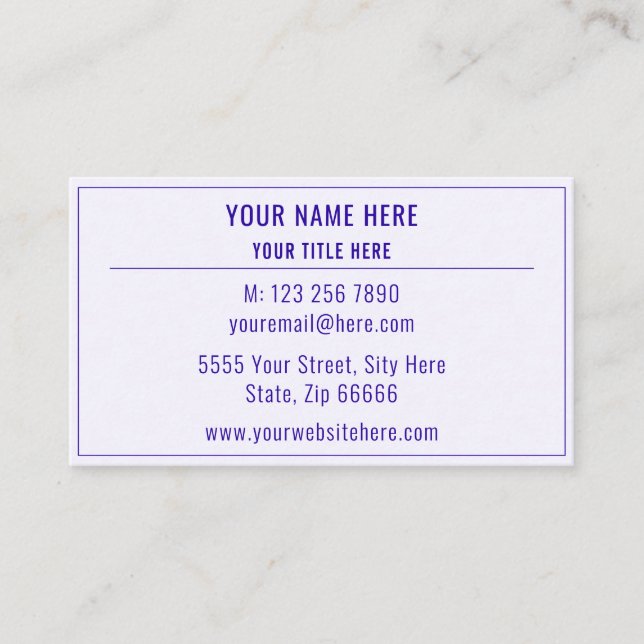 Créez votre propre modèle de carte de visite promo (Devant)