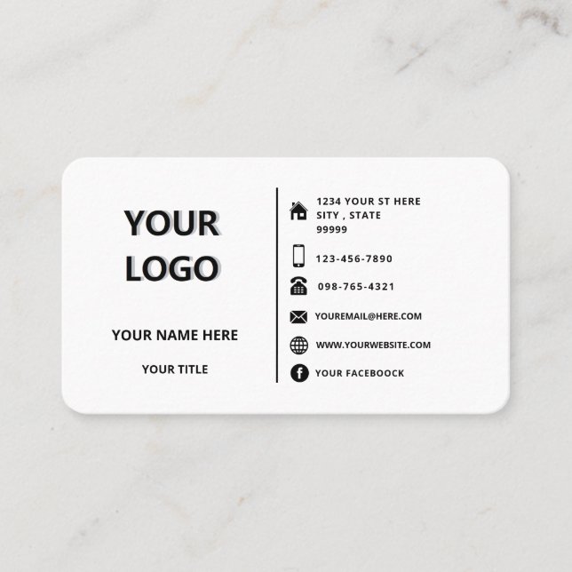 Créez votre propre modèle de carte de visite promo (Devant)