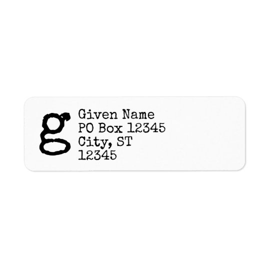 Créez votre propre monogramme tapé à la machine de étiquette d’adresse retour