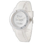 Créez votre propre Montre de Silicon Blanc Sportif