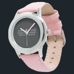 Créez votre propre montre personnalisée<br><div class="desc">Customisez ce produit en ajoutant vos propres images et texte et en choisissant vos polices et couleurs préférées. Visitez Aviary Art sur Zazzle pour voir toute notre collection de produits faciles à personnaliser et de haute qualité!</div>