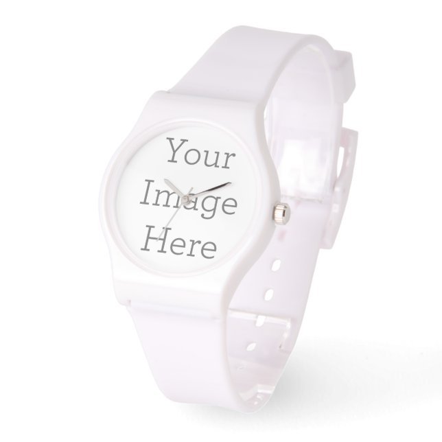 Montre Silicone rose (Angle)