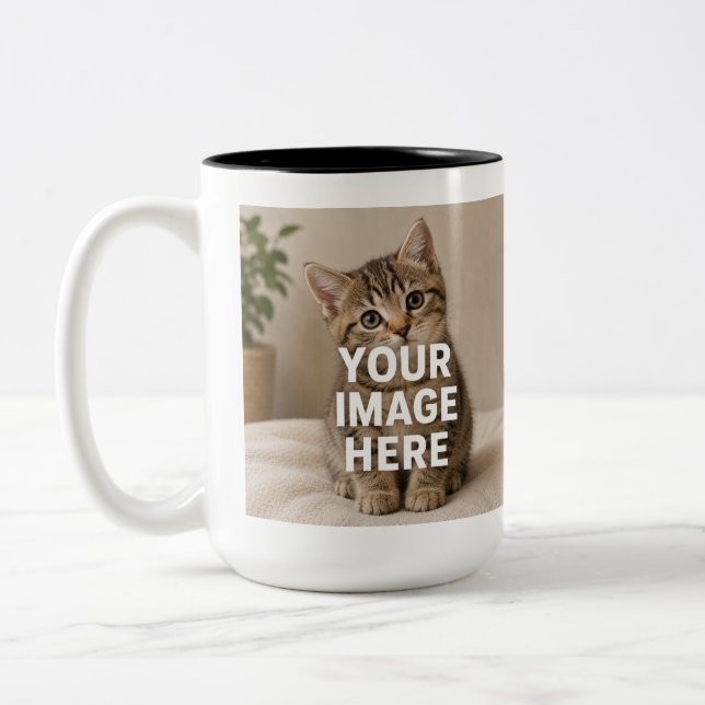 Créez Votre Propre Mug Café 15oz Deux Tons (Gauche)