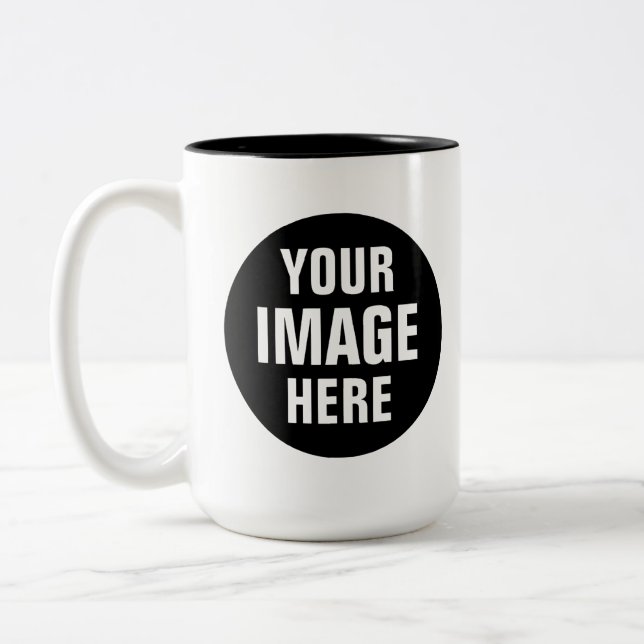 Créez Votre Propre Mug Café 15oz Deux Tons (Gauche)
