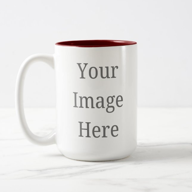 Créez Votre Propre Mug Café 15oz Deux Tons (Gauche)