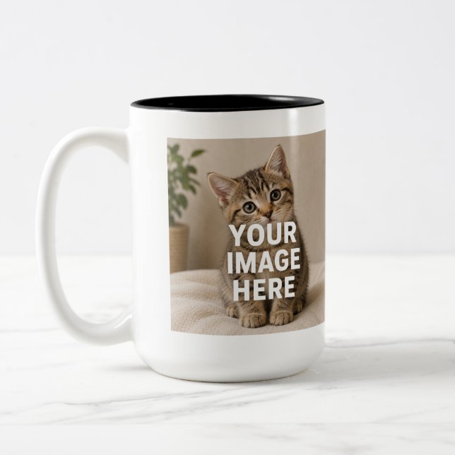 Créez Votre Propre Mug Café 15oz Deux Tons (Gauche)