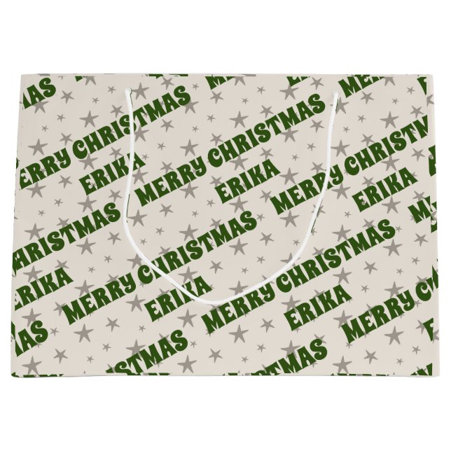 Créez votre propre nom Anniversaire Grand sac cade (Devant)