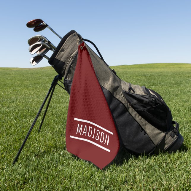 Créez votre propre nom Serviette de golf personnal (Vert)