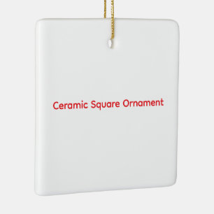 Créez Votre Propre Ornement Carré en Céramique