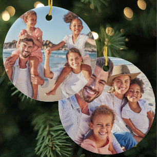 Créez Votre Propre Ornement de Noël Rond Collage d