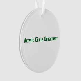 Créez Votre Propre Ornement en Cercle Acrylique