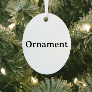 Créez Votre Propre Ornement Ovale en Métal Personn