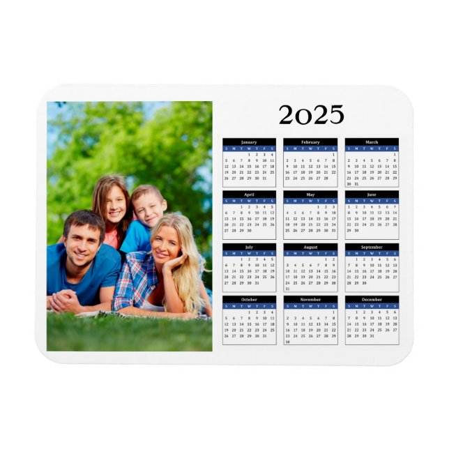Créez votre propre photo de famille Magnet Calendr (Horizontal)